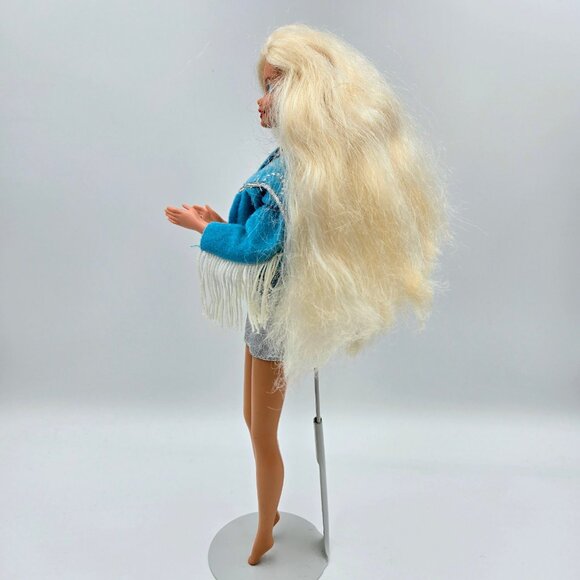 Vintage 1993 Western Stampin’ Barbie Doll Original Outfit Blue 10293 Mattel Read - Picture 5 of 16